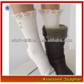 Women Warm Boot Socks/Ivory Lace with edge and button Boot Socks Ankle Sock Birthday Gifts - Leg Warmers Boot Socks Nora-00033